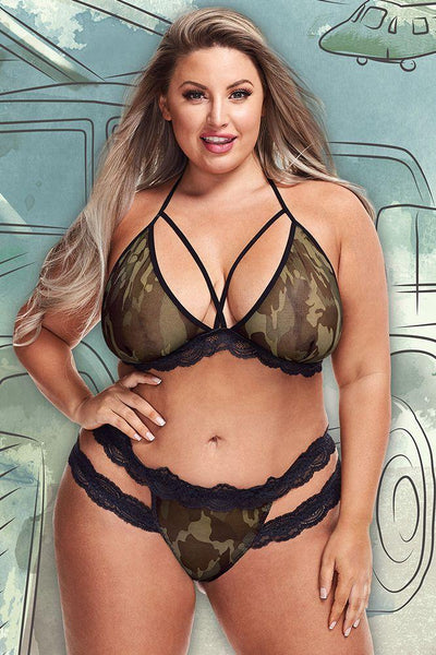 Army Girl Lace 2Pc Set
